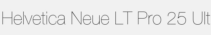 Helvetica Neue LT Pro 25 Ultra Light